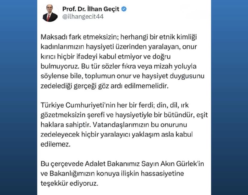 Başkan İlhan Geçit’ten tepki