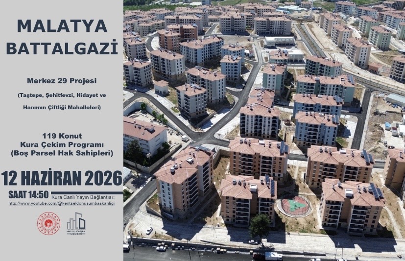 Battalgazi’de 119 konut için kura çekimi yapılacak