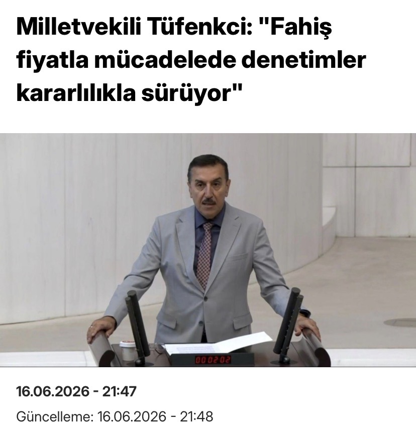 Tüfenkci’nin aynı günkü açıklaması basına bu şekilde servis ettirdi “Fahiş fiyatla mücadelede denetimler kararlılıkla sürüyor” başlığıyla yansıdı.
