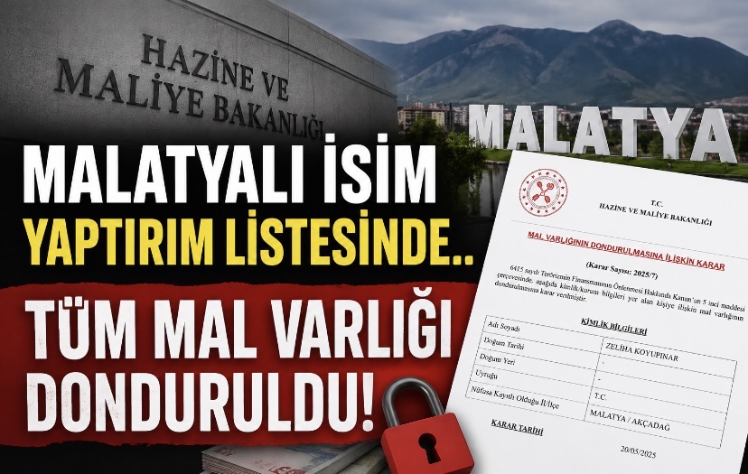 Malatyalı isim yaptırım listesinde… Tüm mal varlığı donduruldu!