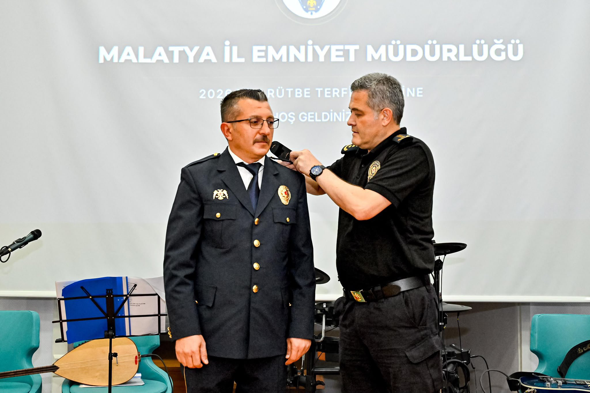 Malatya emniyetinde rütbe terfi töreni düzenlendi