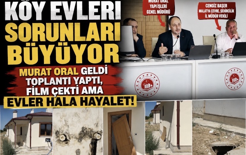 Köy evleri sorunları büyüyor, Murat Oral geldi toplantı yaptı, film çekti ama evler hala hayalet!