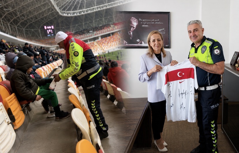 Üşüyen çocuğa çorabını vermişti.. Malatyalı polise Fair Play ödülü