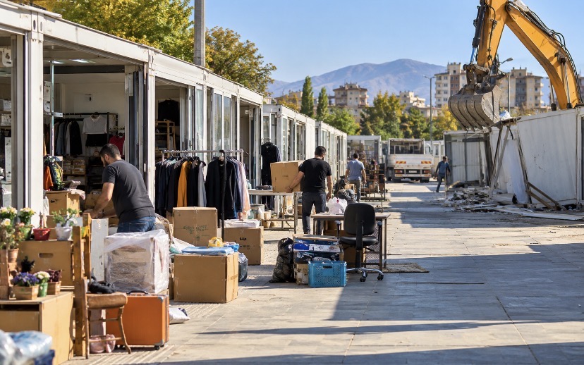 Malatya’da bir konteyner çarşı daha kaldırılıyor